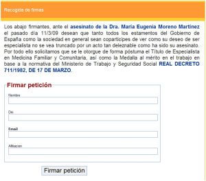 Sigue el enlace para unirte a la petición