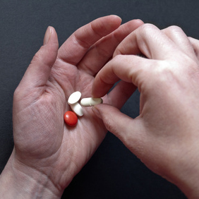 Pills in hand